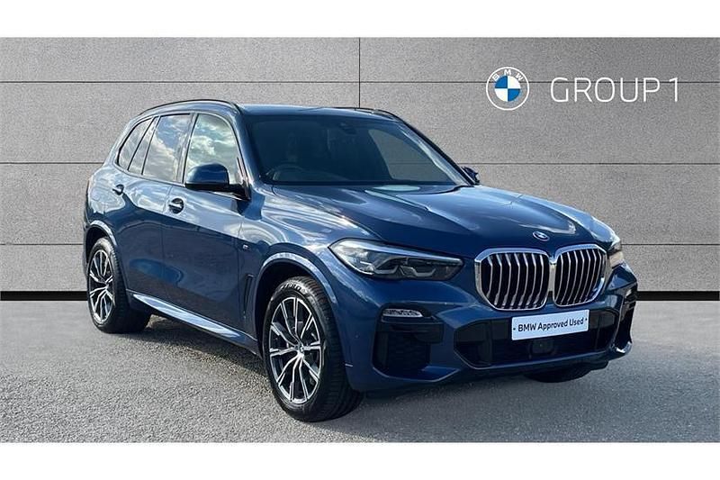 Phytonic blue Used 2021 BMW X5 M Sport SUV | £39,995 (Super price) - Image 1/4