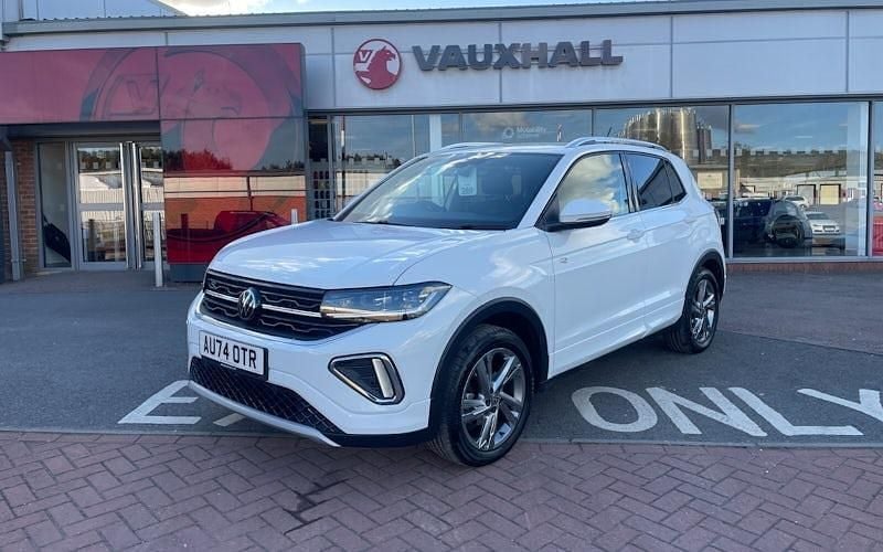 White Used 2023 VW T-Cross R-line SUV | £26,444 (Expensive) - Image 1/4
