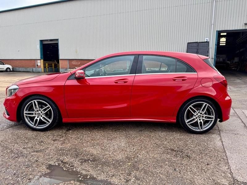 Used Mercedes A160 AMG line 102 HP (75 kW) 2018 Red Hatchback