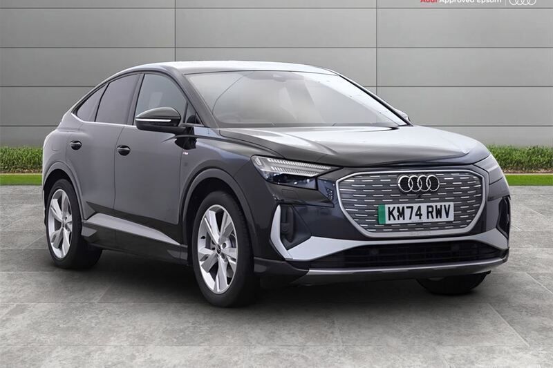 Black Used 2024 Audi Q4 Sportback e-tron S-Line SUV | £36,999 - Image 1/4