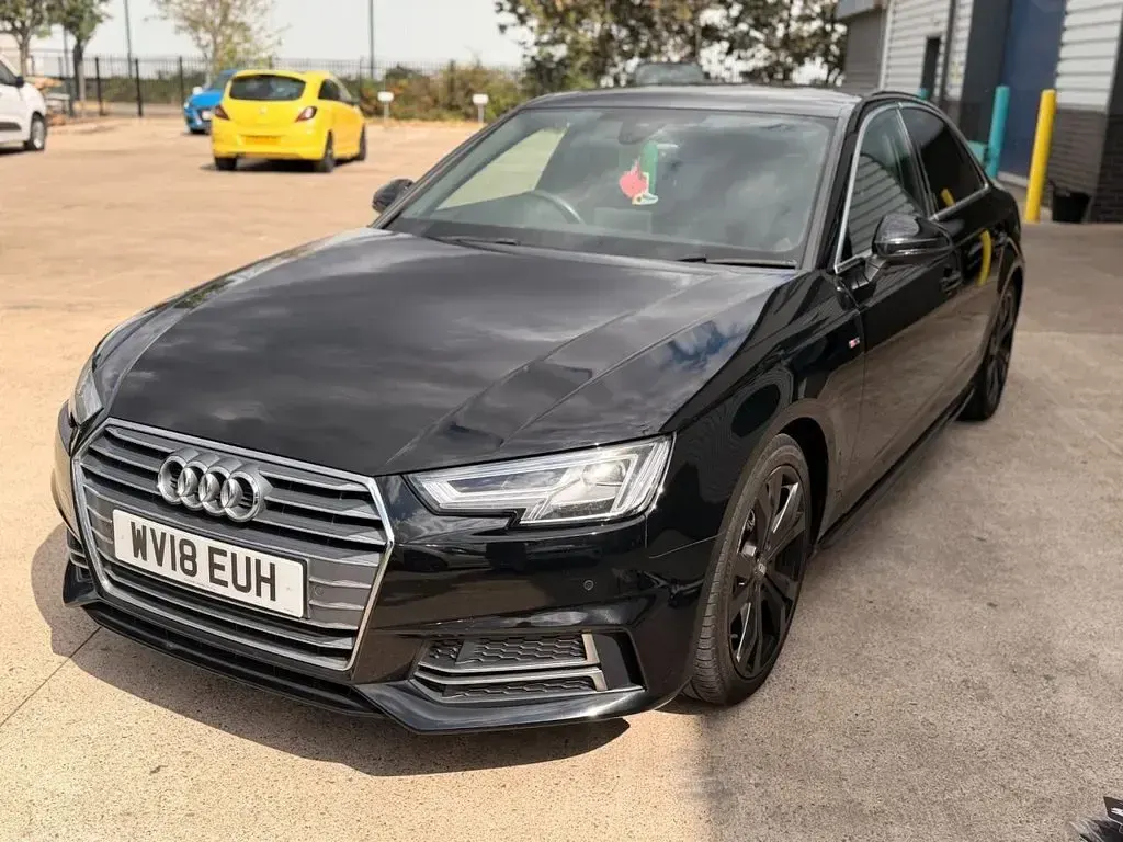 Used Audi A4 S-Line 150 HP (110 kW) 2018 Black Sedan
