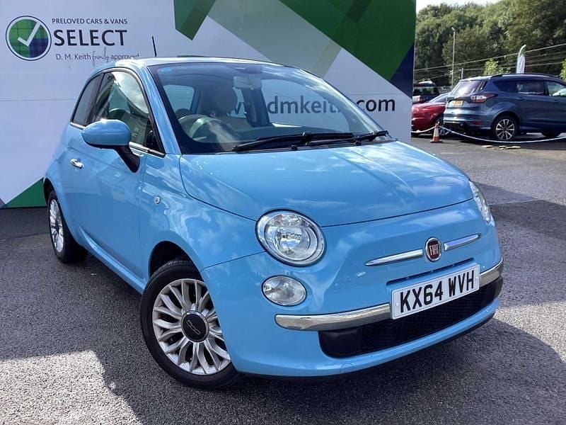 Celestial blue Used 2014 Fiat 500 Lounge Hatchback | £4,180 (Fair price) - Image 1/4