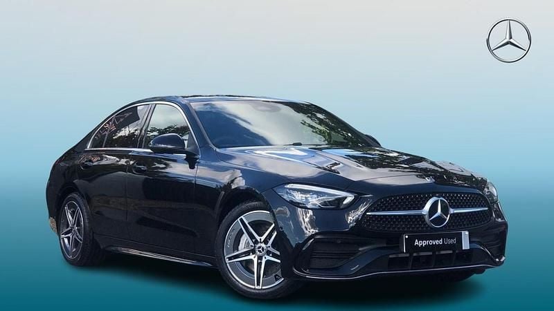 Black Used 2025 Mercedes C200 AMG line Sedan | £34,495 (Expensive) - Image 1/4