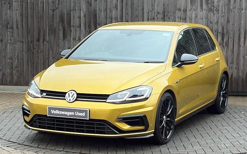 Yellow Used 2019 VW Golf VII R Hatchback | £24,499 (Good price) - Image 1/4