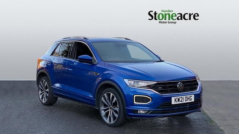 Blue Used 2021 VW T-Roc R-line SUV | £21,700 (Good price) - Image 1/4
