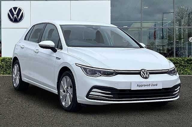 Pure white Used 2022 VW Golf VIII Style Hatchback | £18,495 (Fair price) - Image 1/4