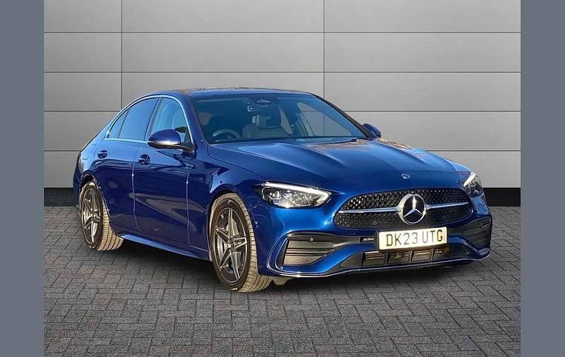 Blue Used 2023 Mercedes C220 AMG line Sedan | £27,995 (Fair price) - Image 1/4