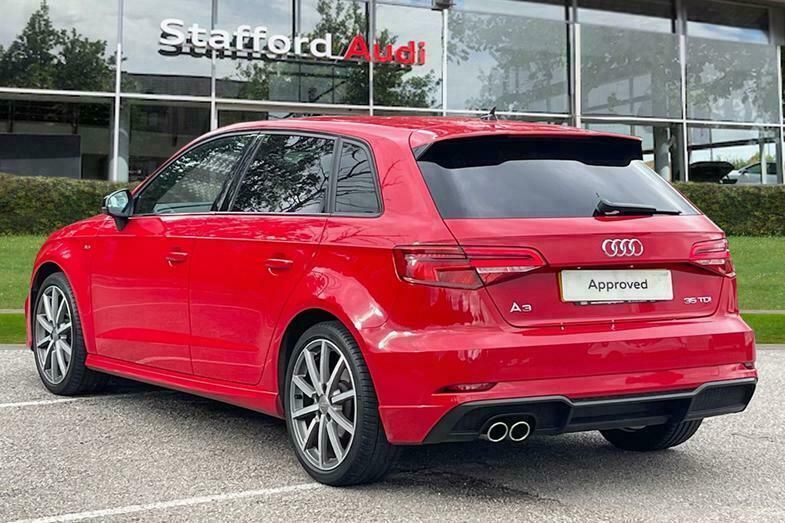 Used Audi A3 Black Edition 147 HP (108 kW) 2020 Red Hatchback