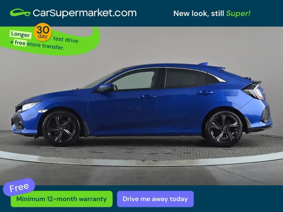 Begagnad Honda Civic SR 2018 Blå Halvkombi