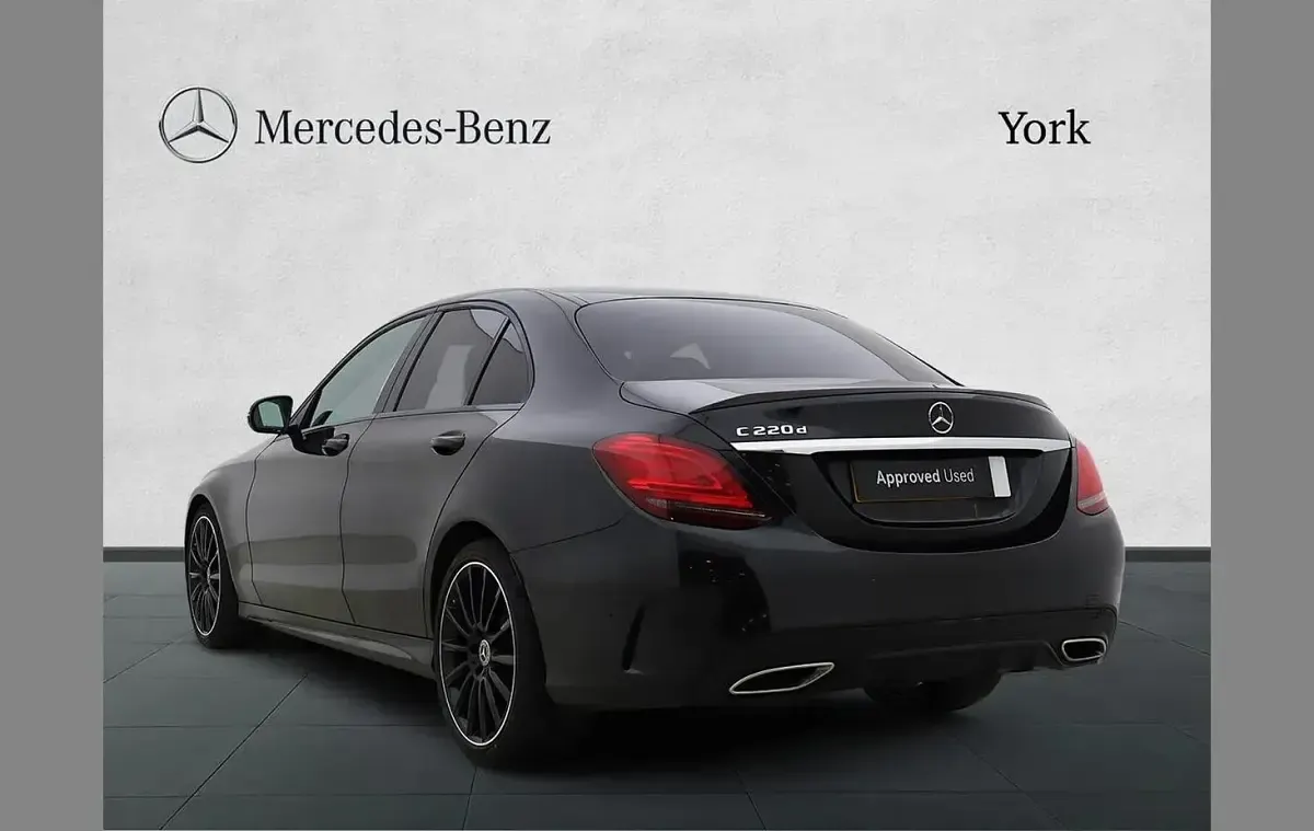 Used Mercedes C220 AMG line 191 HP (140 kW) 2021 Black Sedan