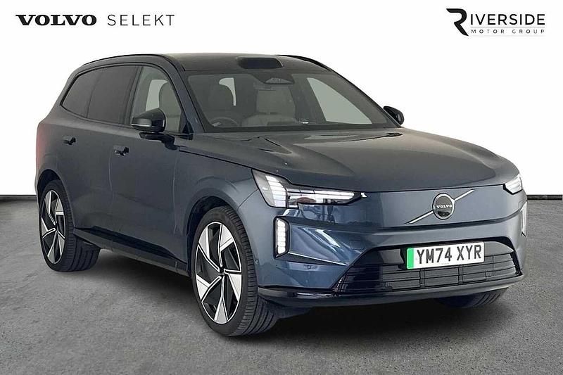 Denim blue Used 2025 Volvo EX90 Performance SUV | £83,990 (Fair price) - Image 1/4