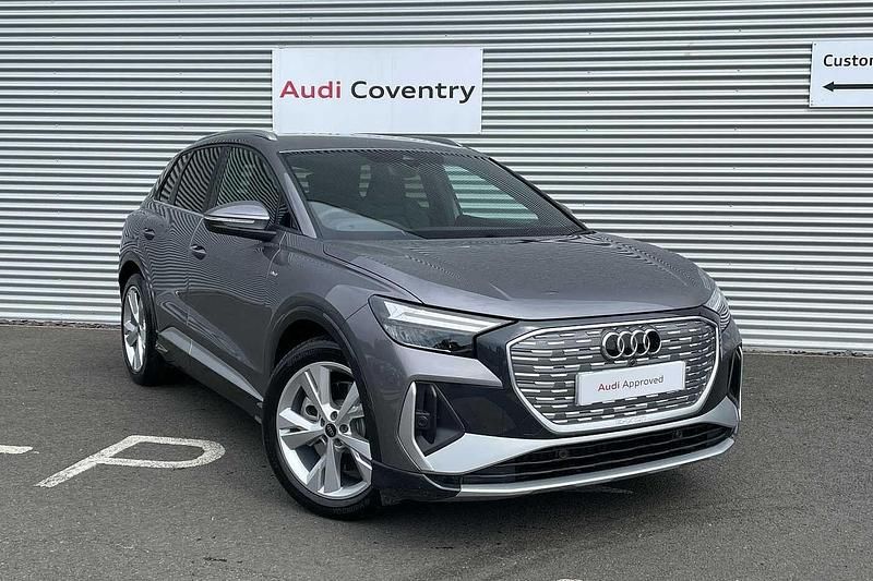 Typhoon grey New 2025 Audi Q4 e-tron S-Line SUV | £41,790 - Image 1/4