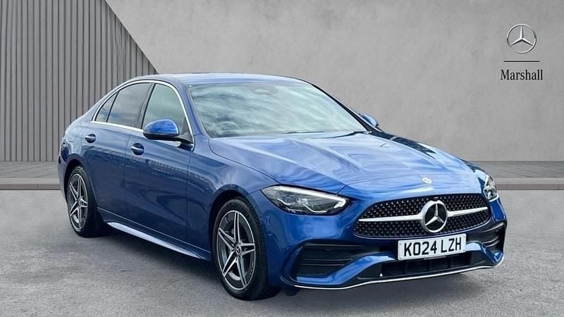 Blue Used 2024 Mercedes C300e AMG line Sedan | £32,990 (Super price) - Image 1/4