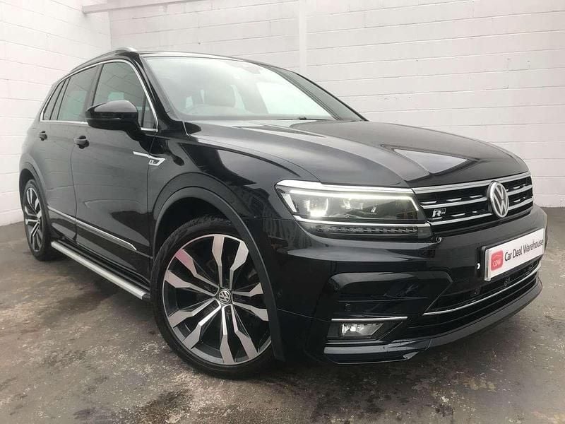 Black Used 2019 VW Tiguan R-line SUV | £24,899 (Fair price) - Image 1/3