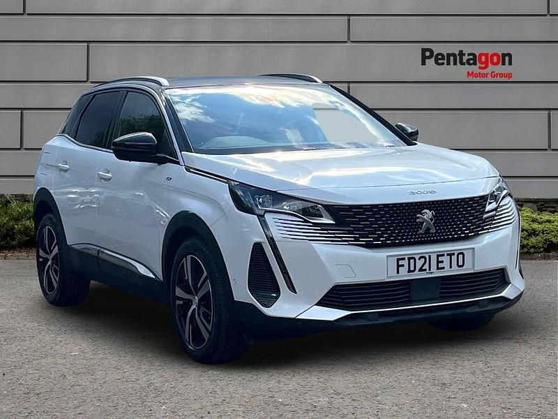 White Used 2021 Peugeot 3008 GT SUV | £15,999 (Fair price) - Image 1/4