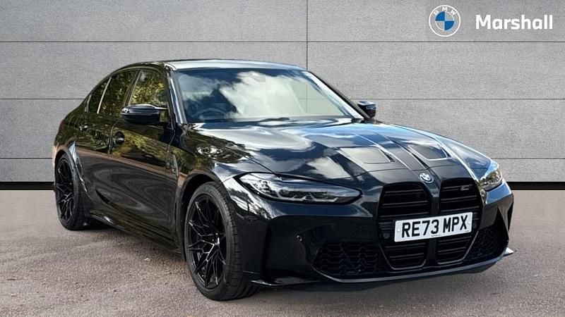 Black sapphire Used 2023 BMW M3 Competition Edition Sedan | £62,606 (Fair price) - Image 1/4