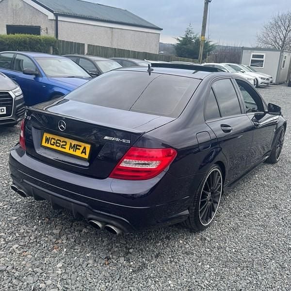 Used Mercedes C63 AMG 450 HP (330 kW) 2012 Blue Sedan