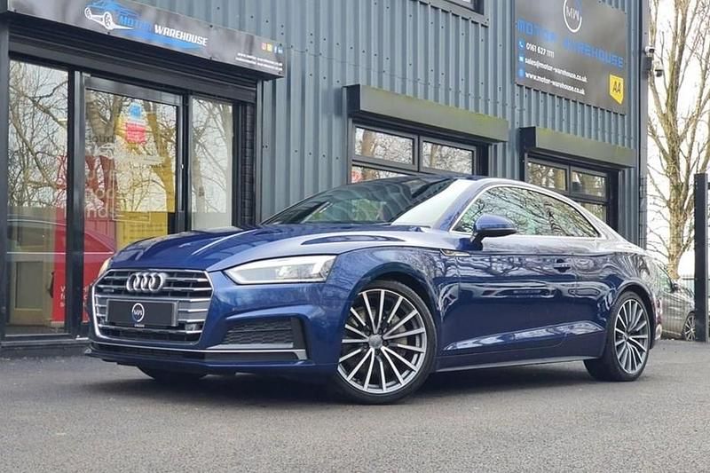 Used Audi A5 S-Line 252 HP (185 kW) 2018 Blue Coupe