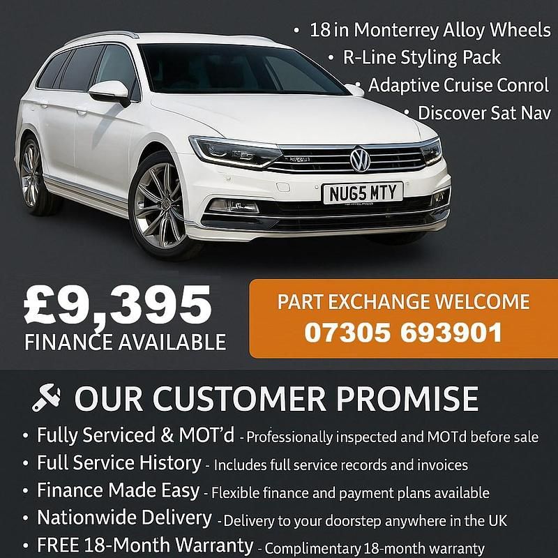 White Used 2015 VW Passat R-line Estate | £8,595 (Fair price) - Image 1/4
