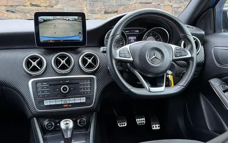 Used Mercedes A200 AMG line 136 HP (100 kW) 2016 Blue Hatchback