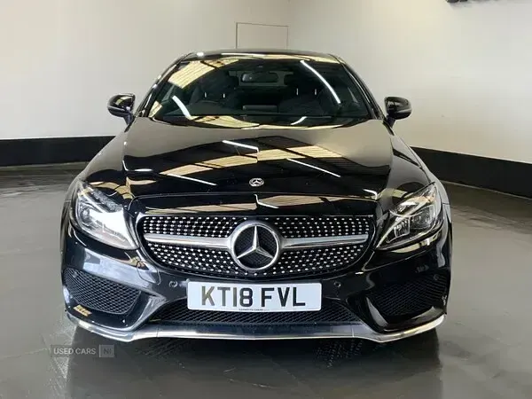 Used Mercedes C220 AMG line 170 HP (125 kW) 2018 Black Coupe