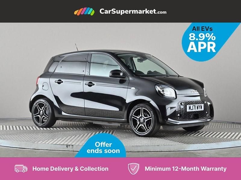 Black Used 2021 Smart ForFour Electric Drive Premium Hatchback | £8,197 - Image 1/3