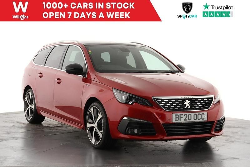Red Used 2020 Peugeot 308 GT-line Estate | £13,799 (Expensive) - Image 1/3