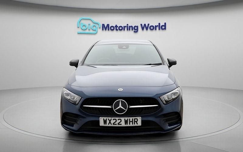 Used Mercedes A250 AMG Line Premium 218 HP (160 kW) 2022 Blue Hatchback