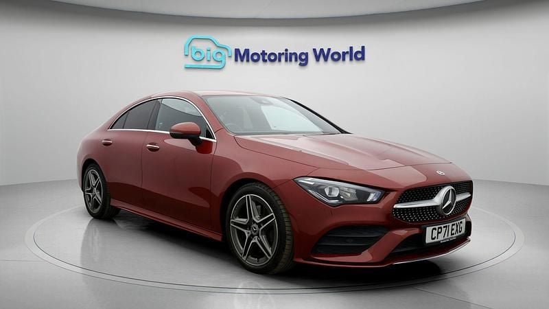Used Mercedes CLA200 AMG line 163 HP (119 kW) 2021 Red Coupe