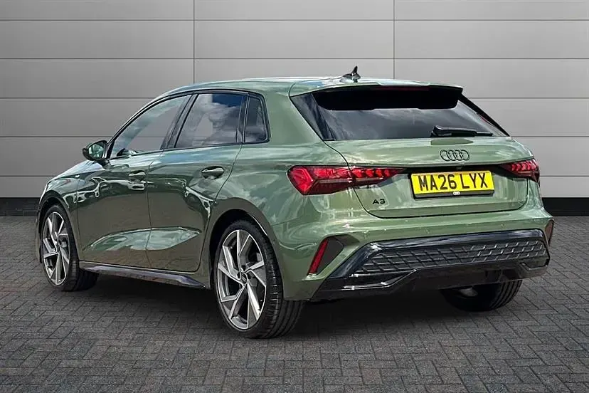 New Audi A3 Black Edition 150 HP (110 kW) 2026 District green
