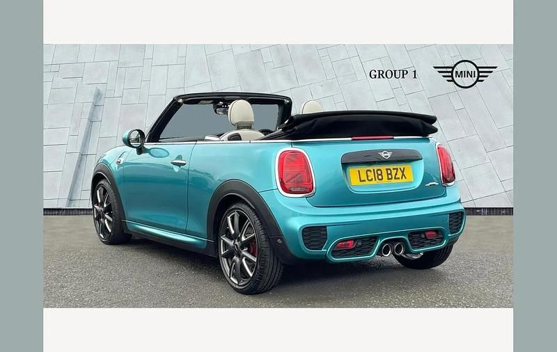 Used Mini John Cooper Works Cabriolet 231 HP (169 kW) 2018 Caribbean aqua metallic Cabriolet