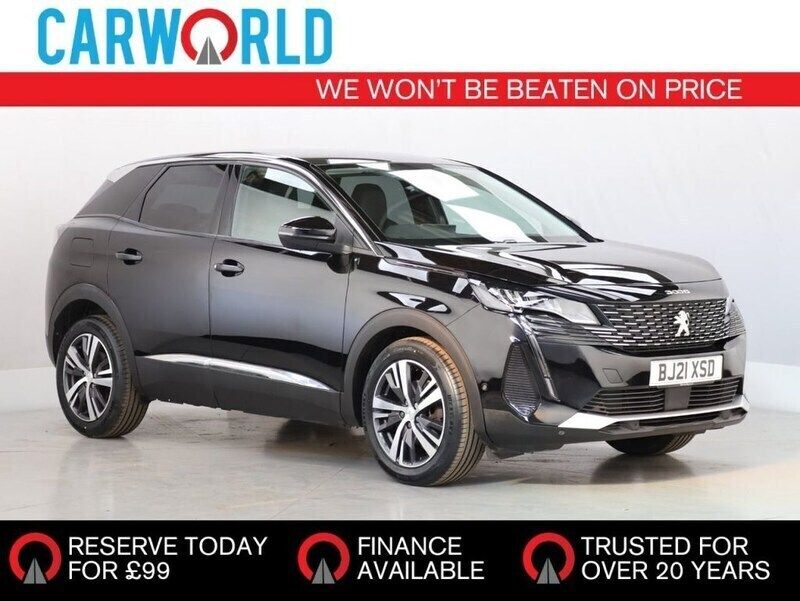 Black Used 2021 Peugeot 3008 Allure SUV | £14,990 (Fair price) - Image 1/3