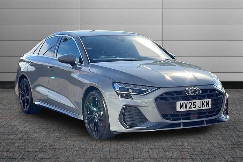 Mythos black Used 2025 Audi A3 S-Line Sedan | £31,990 (Expensive) - Image 1/4