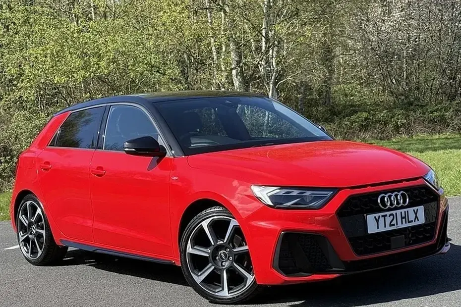 Used Audi A1 Sportback Black Edition 110 HP (80 kW) 2021 Red Hatchback