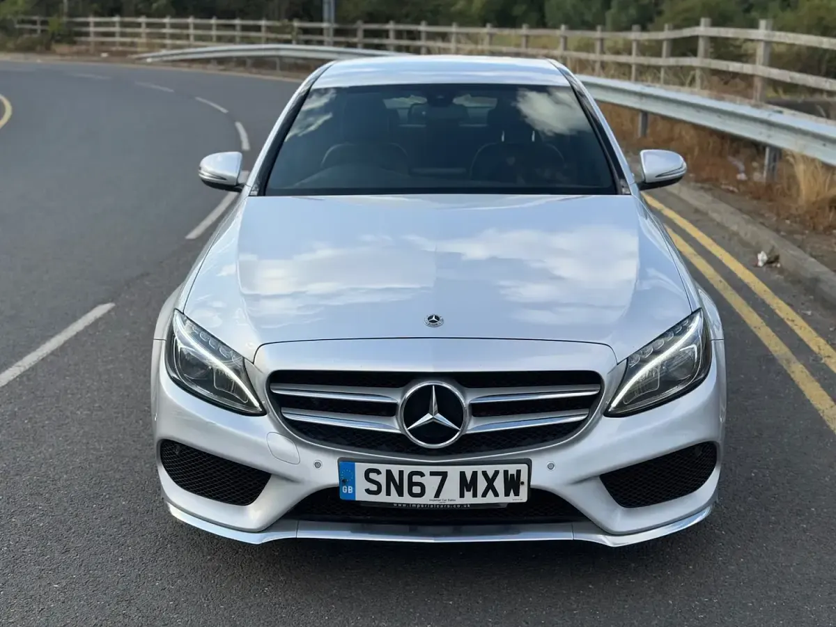 Used Mercedes C220 AMG line 167 HP (122 kW) 2017 Silver Sedan