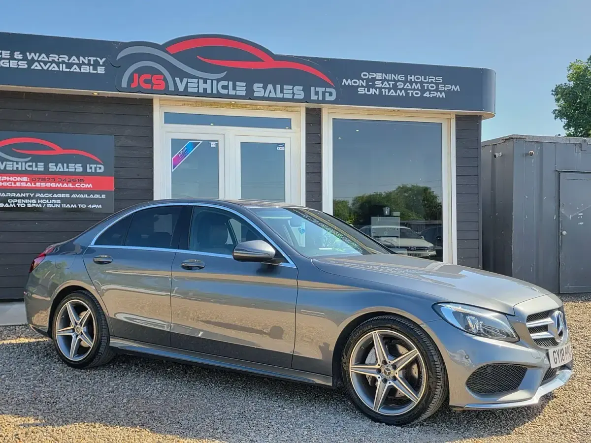 Used Mercedes C200 AMG line 136 HP (100 kW) 2018 Grey Sedan