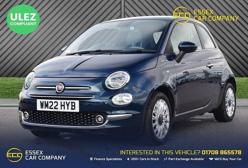 Blue Used 2022 Fiat 500 Dolcevita Hatchback | £9,222 (Fair price) - Image 1/4