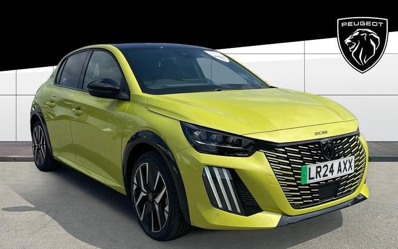 Yellow Used 2024 Peugeot e-208 GTi Hatchback | £19,852 (Fair price) - Image 1/4