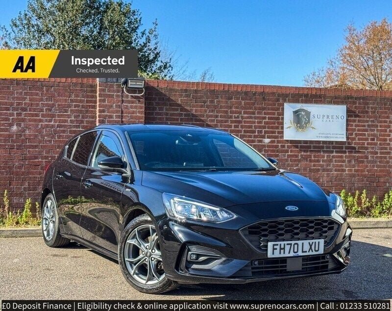 Black Used 2021 Ford Focus ST-Line Hatchback | £11,799 (Good price) - Image 1/3