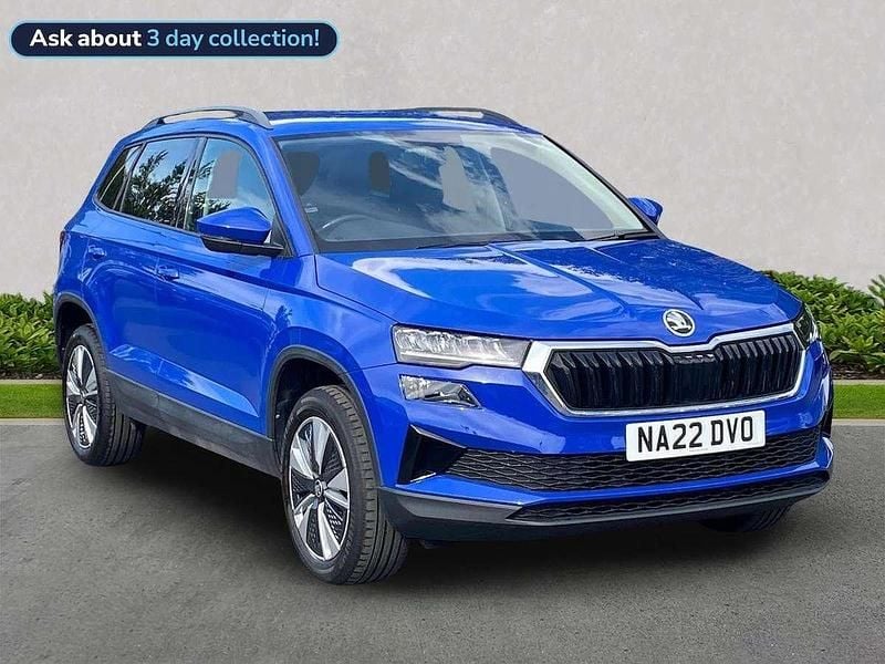 Blue Used 2022 Skoda Karoq SE Drive SUV | £16,107 (Fair price) - Image 1/4