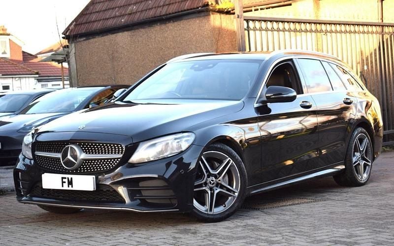 Used Mercedes C200 AMG line 2021 Black Estate