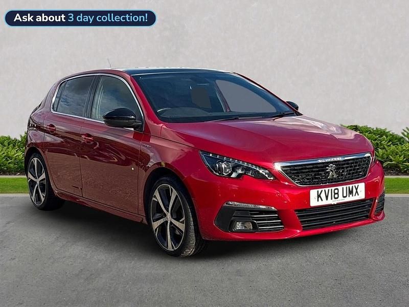 Red Used 2018 Peugeot 308 GT-line Hatchback | £9,449 (Fair price) - Image 1/4