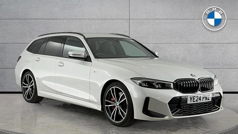 White Used 2024 BMW 320 M Sport Estate | £37,940 (Expensive) - Image 1/4