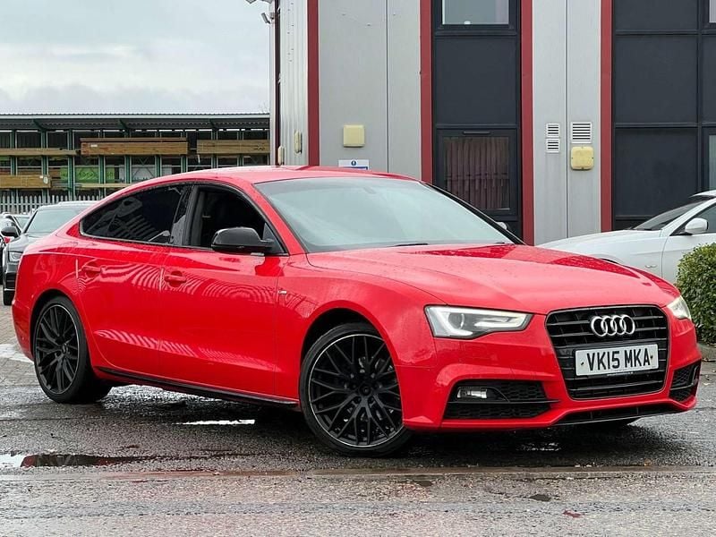 Used Audi A5 Sportback Black Edition 177 HP (130 kW) 2015 Red Hatchback
