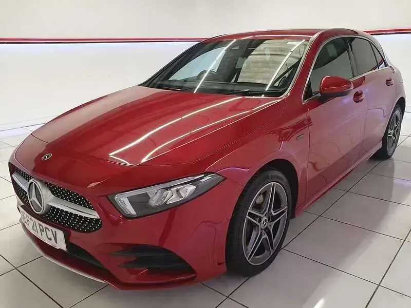 Used Mercedes A250 AMG line 214 HP (157 kW) 2021 Red Hatchback