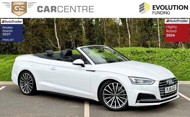 White Used 2019 Audi A5 Cabriolet S-Line Cabriolet | £18,600 (Good price) - Image 1/4