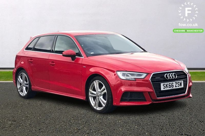 Red Used 2016 Audi A3 Sportback S-Line Hatchback | £11,599 (Fair price) - Image 1/4