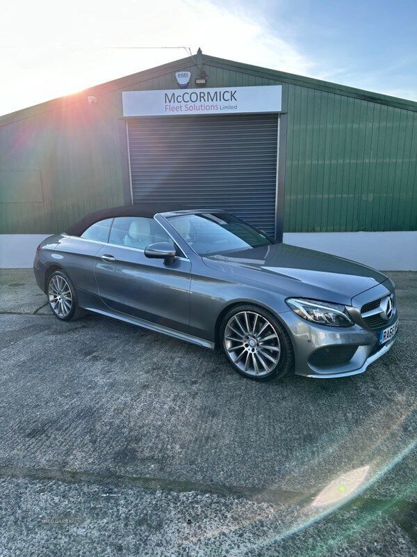 Grey Used 2017 Mercedes C220 AMG Line Premium Plus Cabriolet | £13,995 (Good price) - Image 1/4