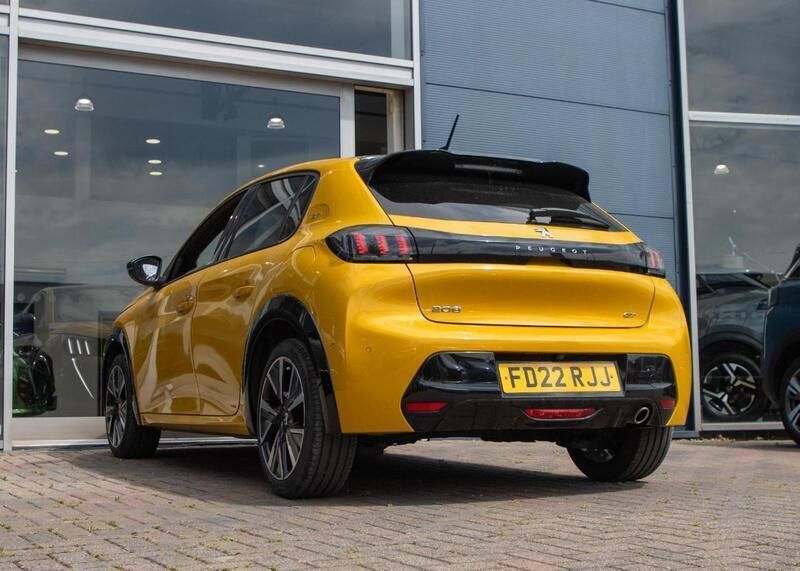 Yellow Used 2022 Peugeot 208 GT Hatchback | £15,477 (Fair price) - Image 1/4