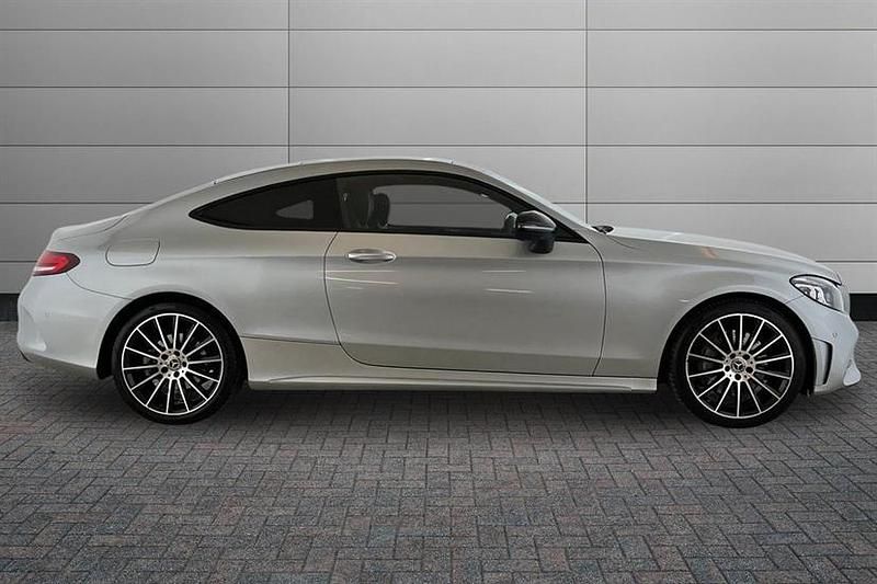 Used Mercedes C300 AMG line 258 HP (189 kW) 2023 Hightech silver Coupe